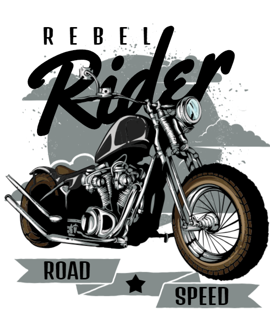 Rebel rider – uDesign Demo / T-shirt Design Software